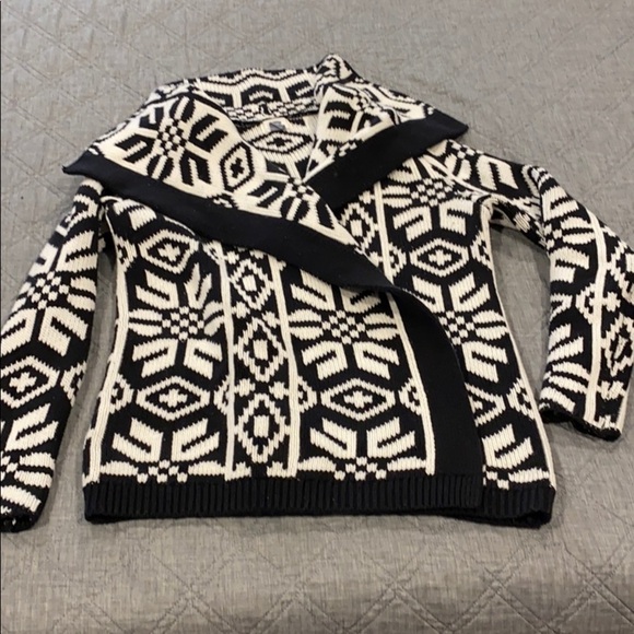 Oversized Chunky Sweater Jacket Shacket Tribal - Picture 12 of 14